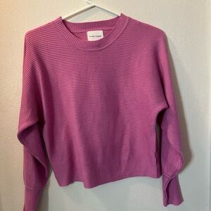 Pink Rose Women's Ribbed Knit Sweater - Vibrant Pink